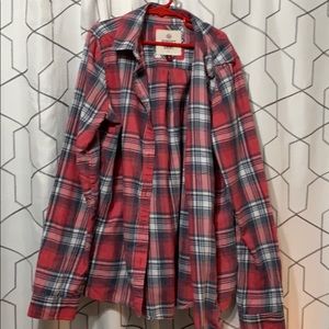 pink/red and white flannel